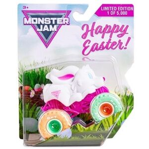 Monster Jam Happy Easter White & Pink Bunny Monster Truck Collectible